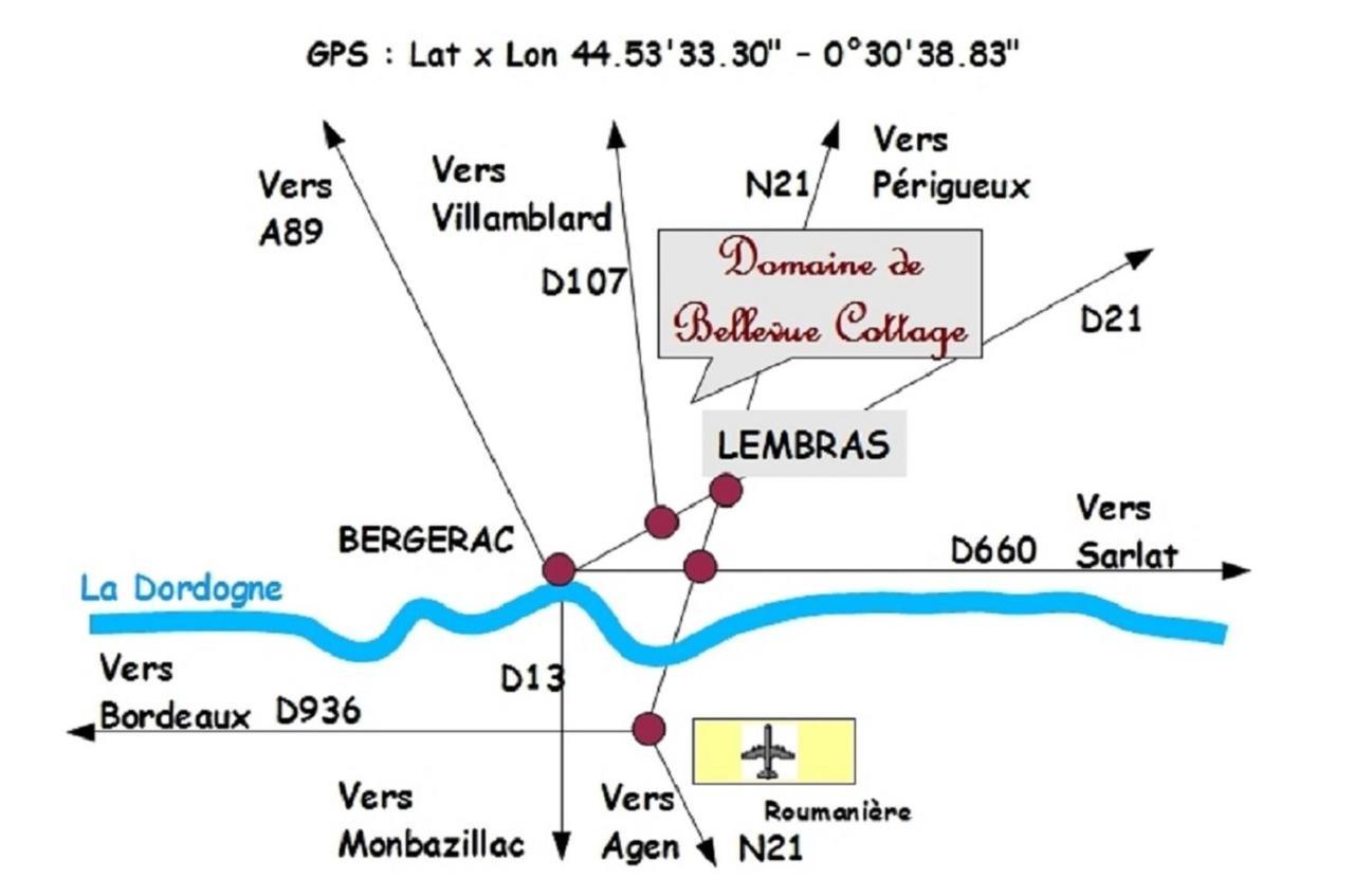Du Vert & Du Bon Air - Linge Maison Inclus - Parking Prive Gratuit - Centre Ville Bergerac 10Mn - Domaine Bellevue Cottage En Perigord 朗布拉 外观 照片